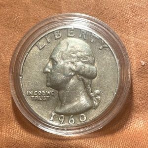 1960 D Washington Quarter 90% Silver Rare 65 Years Old With Great Lines